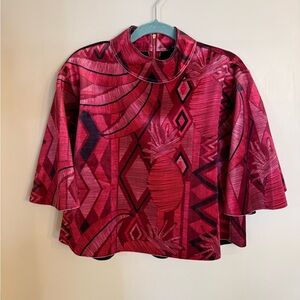CQ by CQ" Geometric Red Women's Top